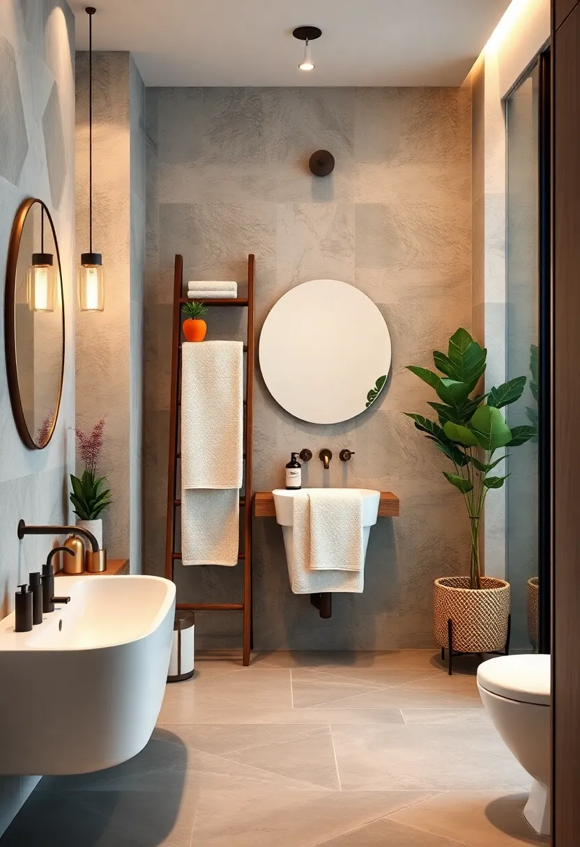 Use a Towel⁣ Ladder Rack⁣ to‍ Hang towels and Display Decorative Items