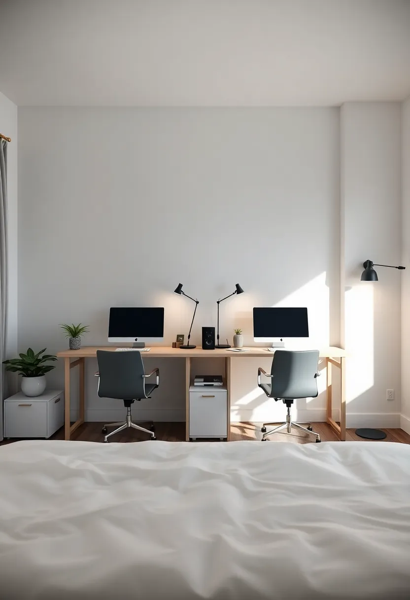 Dual Desks: ⁢If working from home, set up two workstations in the bedroom to encourage productivity while maintaining a personal space for each partner