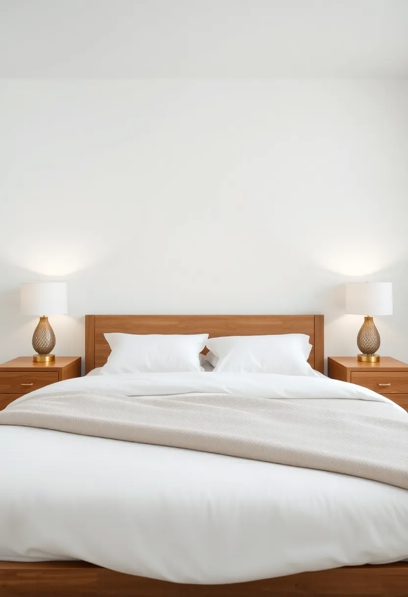 Embrace Symmetry: Create⁢ a balanced look with matching ‌nightstands⁣ and​ lamps on either side of the bed, fostering a sense‌ of unity