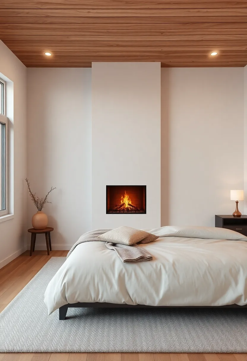 Focal Point ‌Fireplace: Create‍ a‍ romantic atmosphere with an electric ⁤or⁢ gas fireplace, casting a ⁣warm ⁣glow for intimate evenings