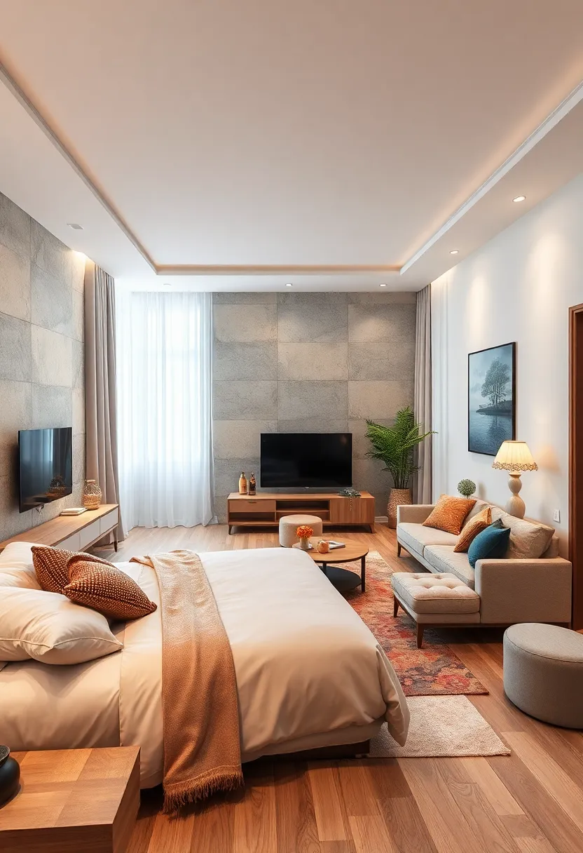 Combine your TV area with ​a small bar ⁤or coffee station for entertainment