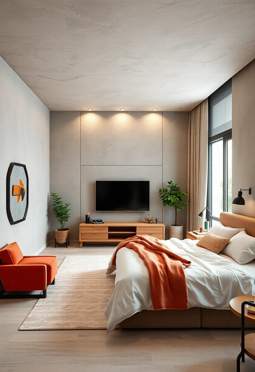 Position the TV opposite your bed to maximize viewing comfort
