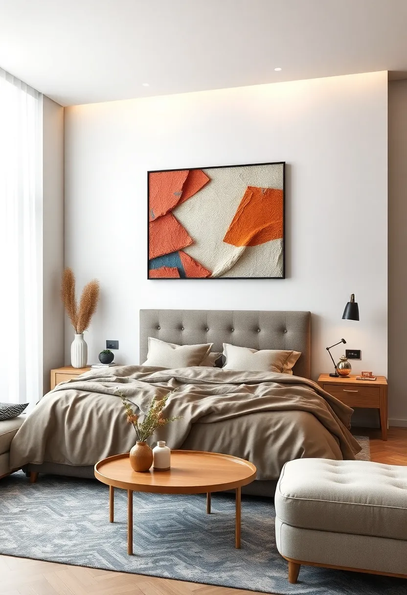 Oversized Canvas Paintings with Bold Color Blocks