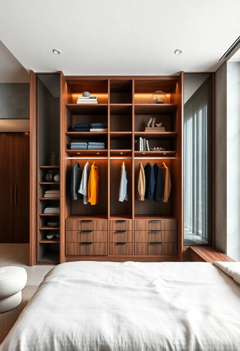 Space-saving Wardrobe with Integrated Ladder and‌ High-Level shelving for Tall Ceilings