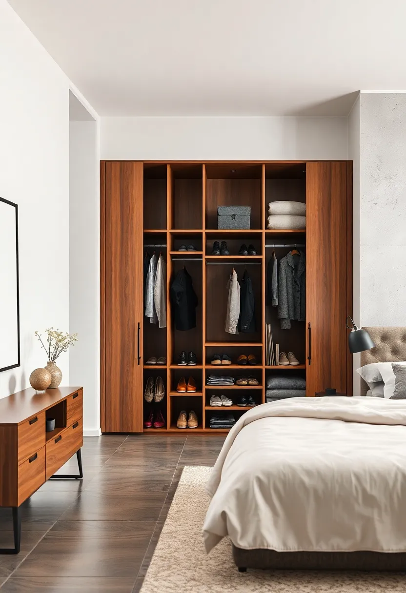 Wardrobe with‌ Pull-Out ​Shelves and Integrated Shoe Storage for⁢ Practical​ Organization
