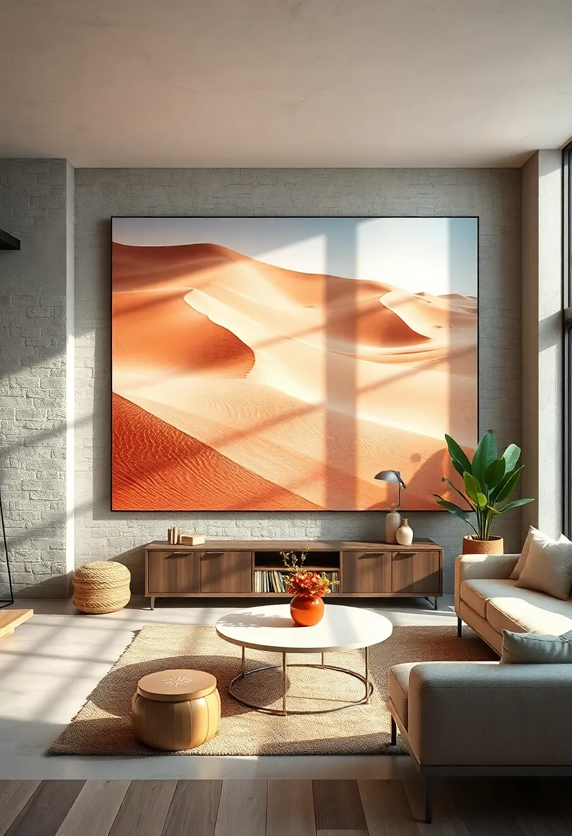 Desert Dunes and Shadows: The curves and textures of sand ​dunes craft a natural abstract pattern to intrigue the eye
