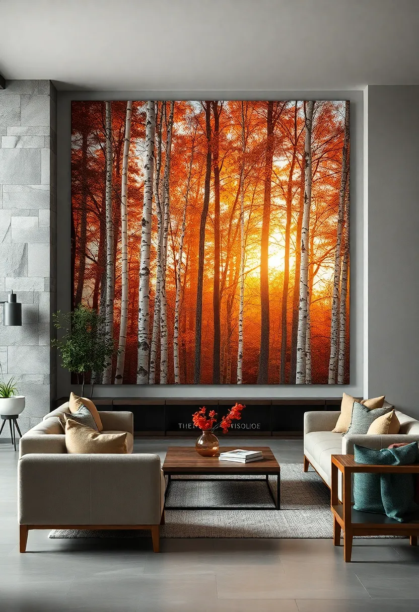 Sunset Through Birch Trees: Golden light filtering through slender trunks casts a magical ⁣glow and pattern