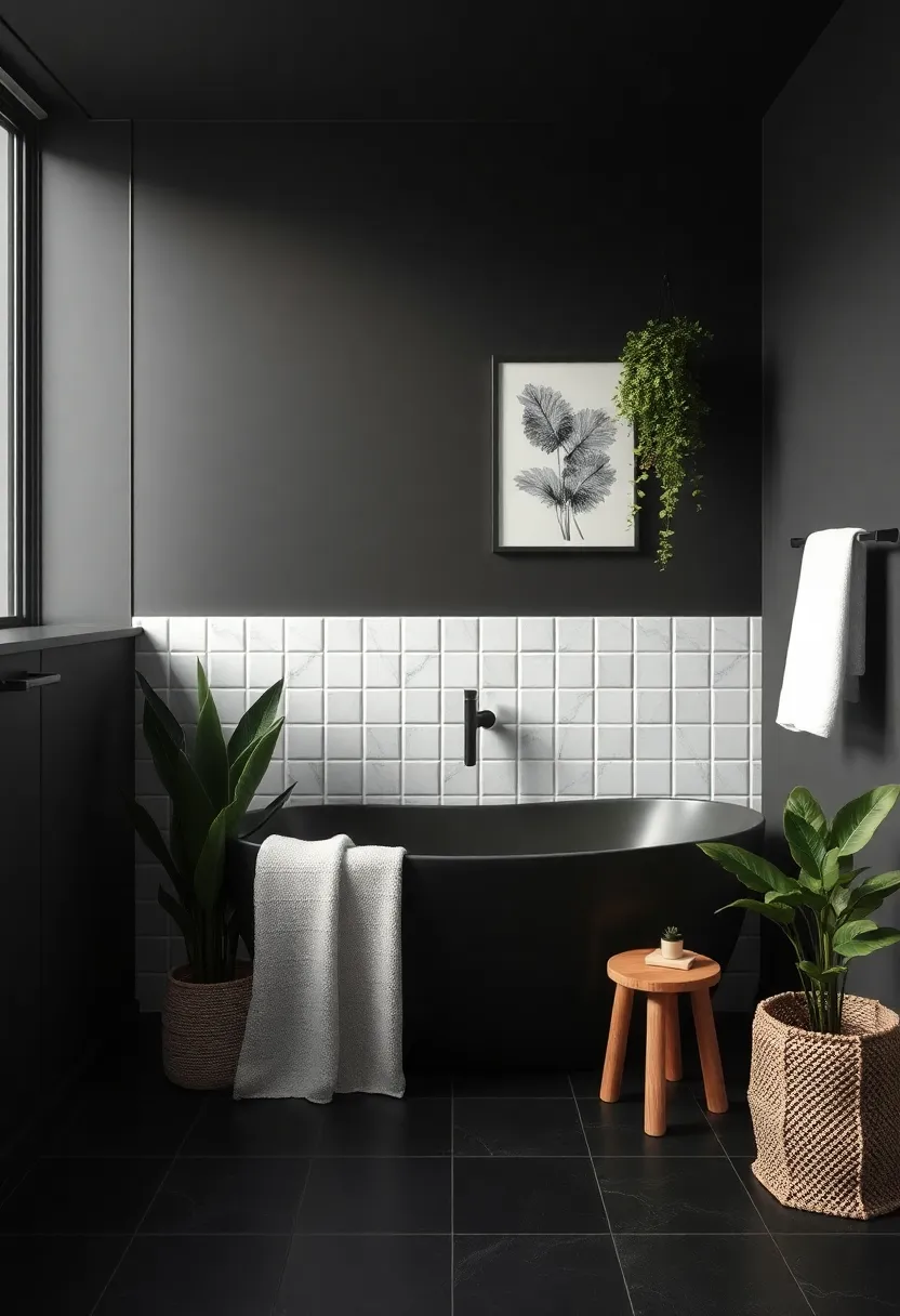 Add Natural Elements: Introduce plants or botanical prints to break the monochrome and bring life to your space