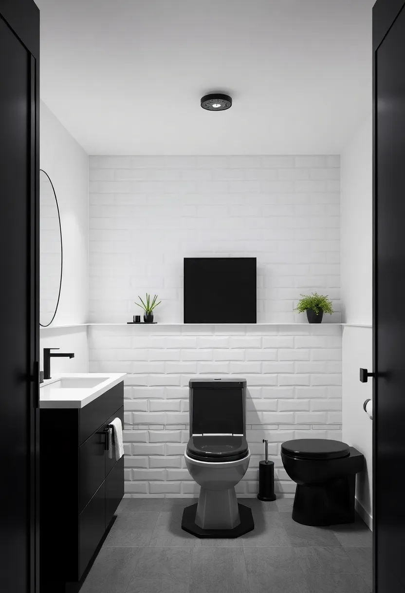 Choose Black Appliances: From the sink to the toilet, all-black appliances can create an upscale, polished look