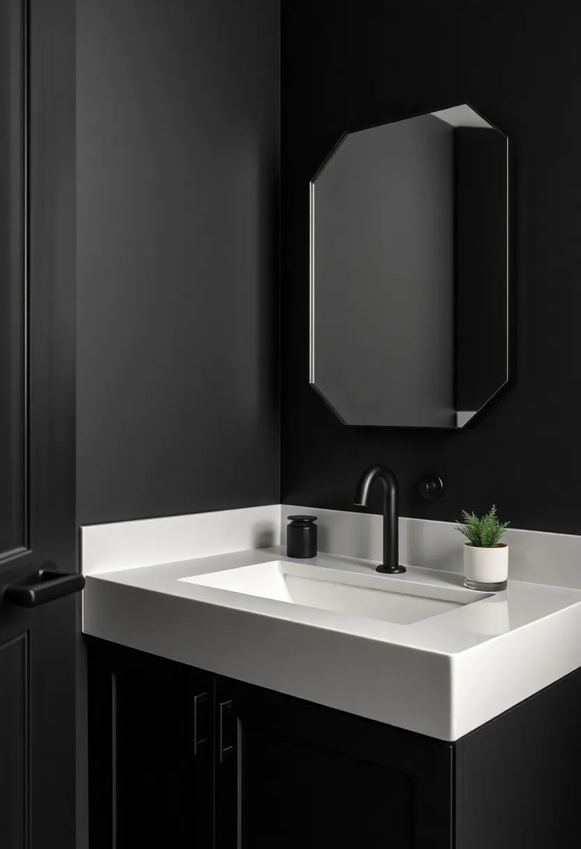 Install Black hardware: Choose matte black knobs, pulls, and fittings for a seamless and cohesive design
