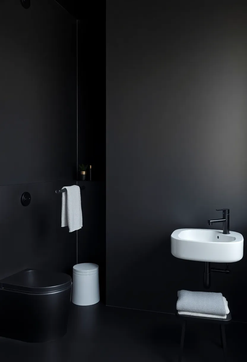 Opt for Matte Finishes: Choose matte black fixtures and tiles for a modern, sophisticated vibe that feels inviting