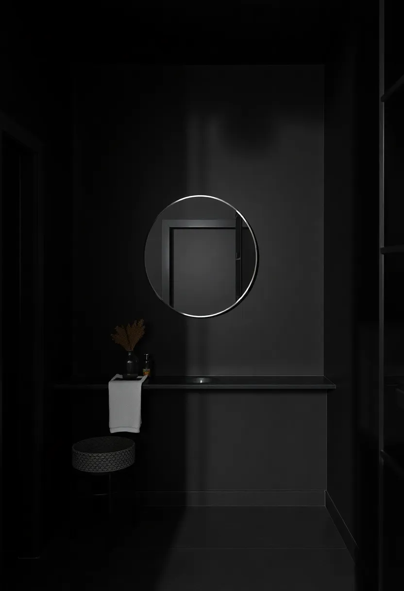 play with Lighting: Use pendant lights or sconces with warm bulbs to soften the dramatic effect of black