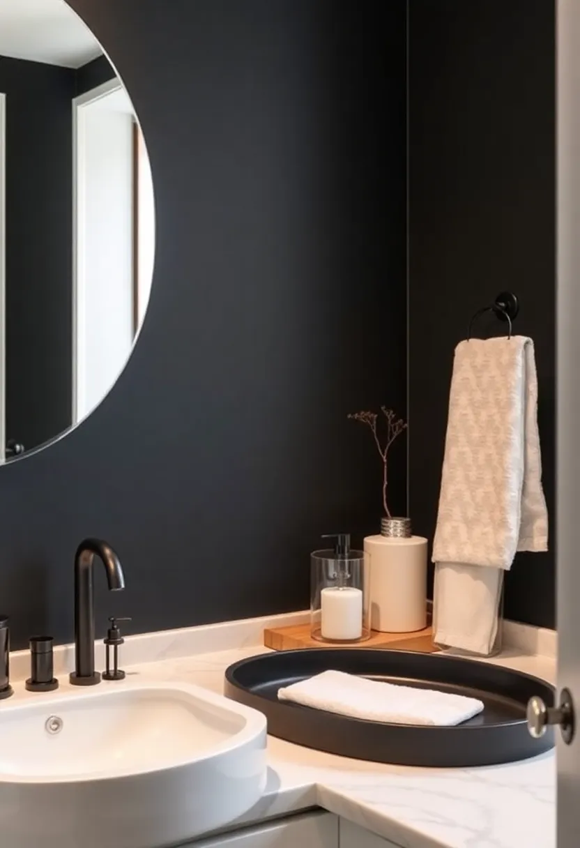 Select Stylish Containers: Use elegant jars or trays for organizing toiletries, adding functional style to shelves and countertops