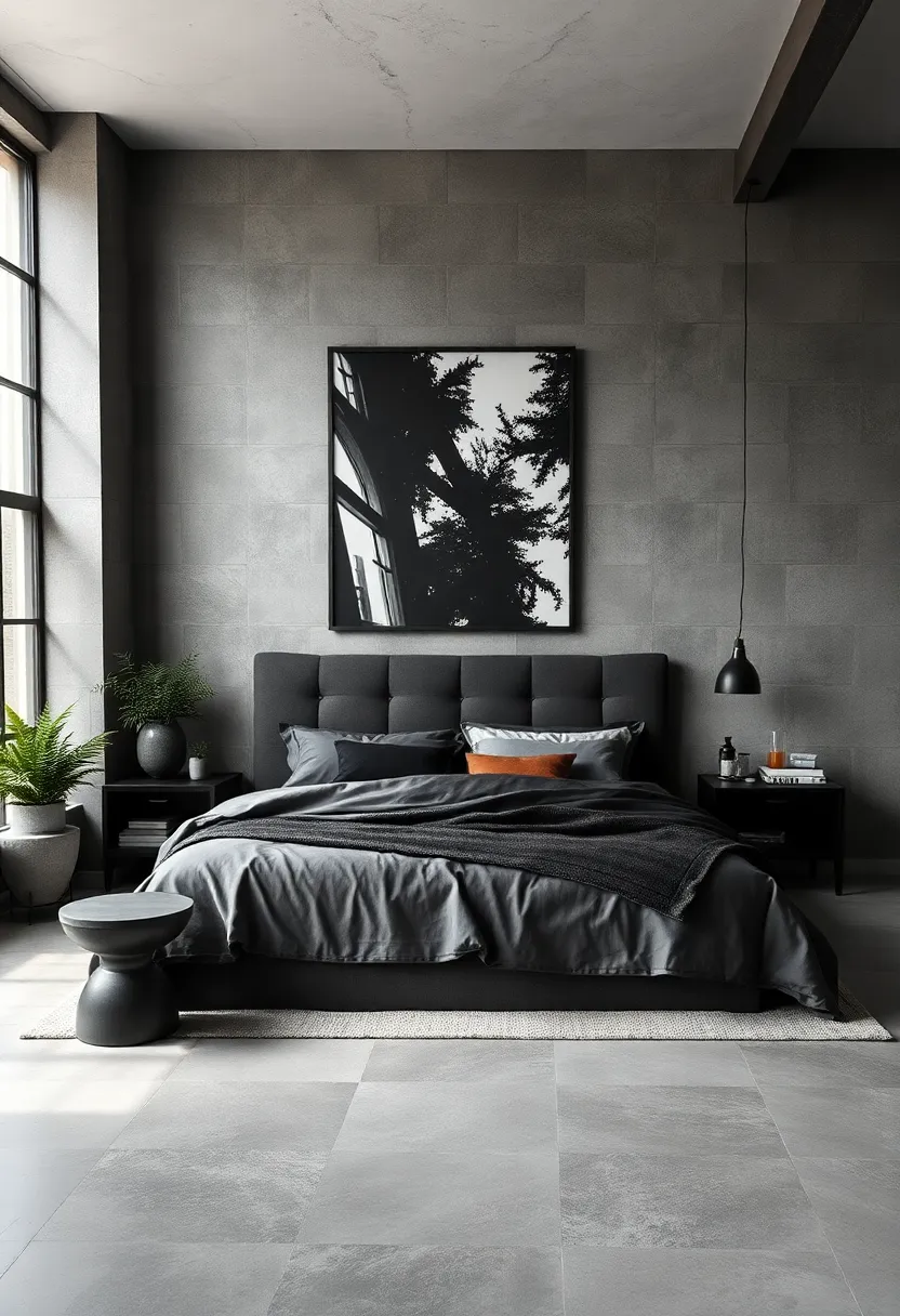 the ‌Impact of monochrome Artwork with Industrial themes Against Dark‍ Industrial Backdrops
