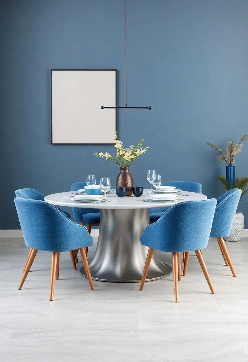 Enhancing the Elegance with Dinnerware Choices in Blue and Gray Settings
