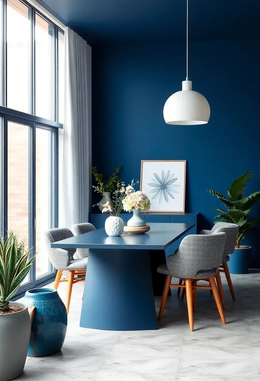 Creating an Outdoor Dining Extension with Blue and Gray Elements