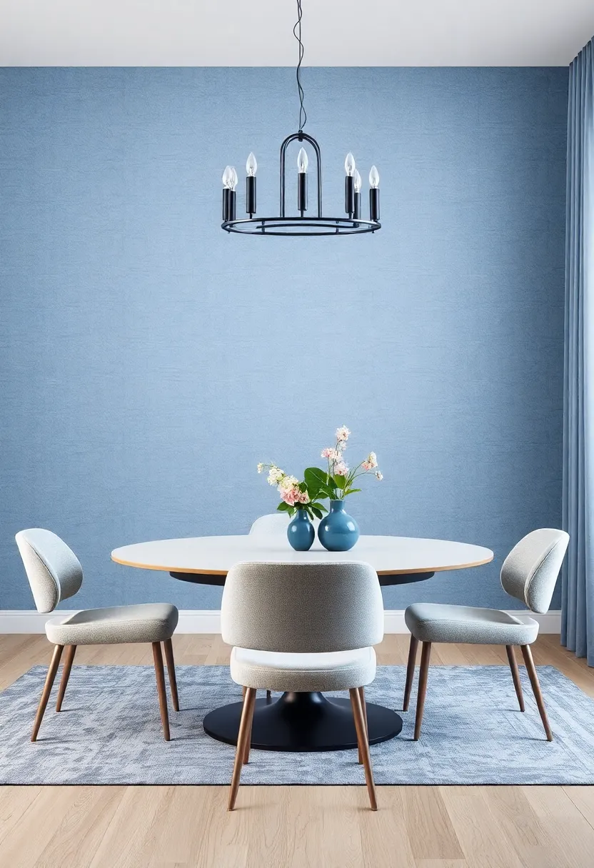 Selecting Wall Treatments That Complement Blue and Gray Designs
