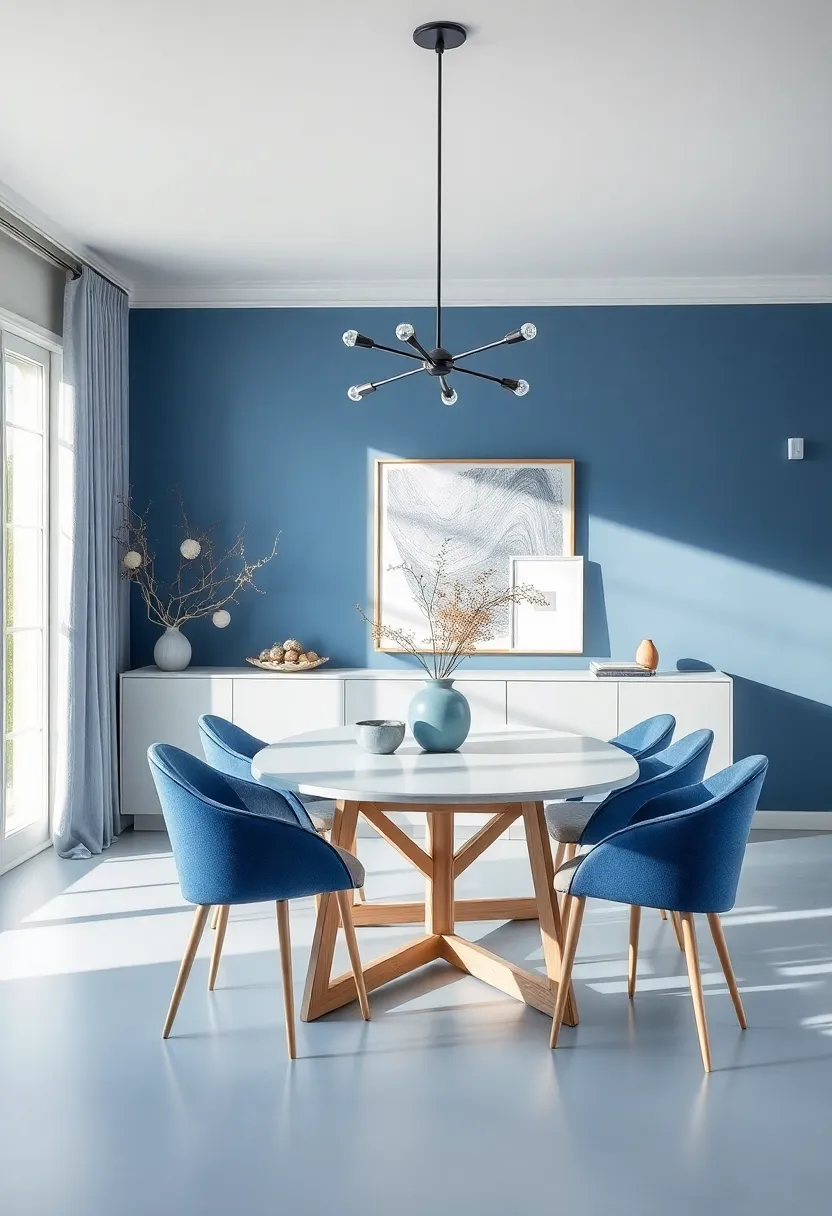 The Impact of Floor Coverings on Blue and Gray Dining Room Designs