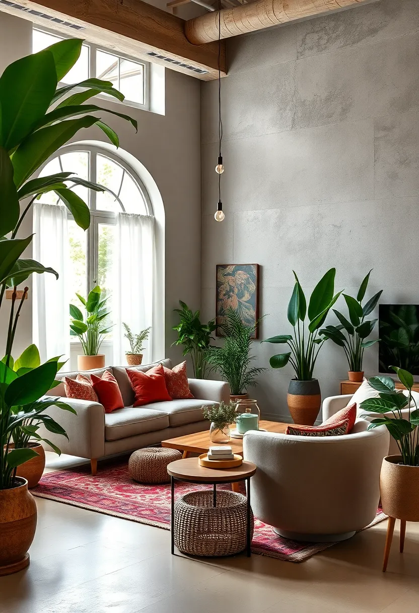 Emphasizing Curved Furniture and Rounded Edges that​ Harmonize‍ with the Fluid Forms ‌of Lush Indoor Plants