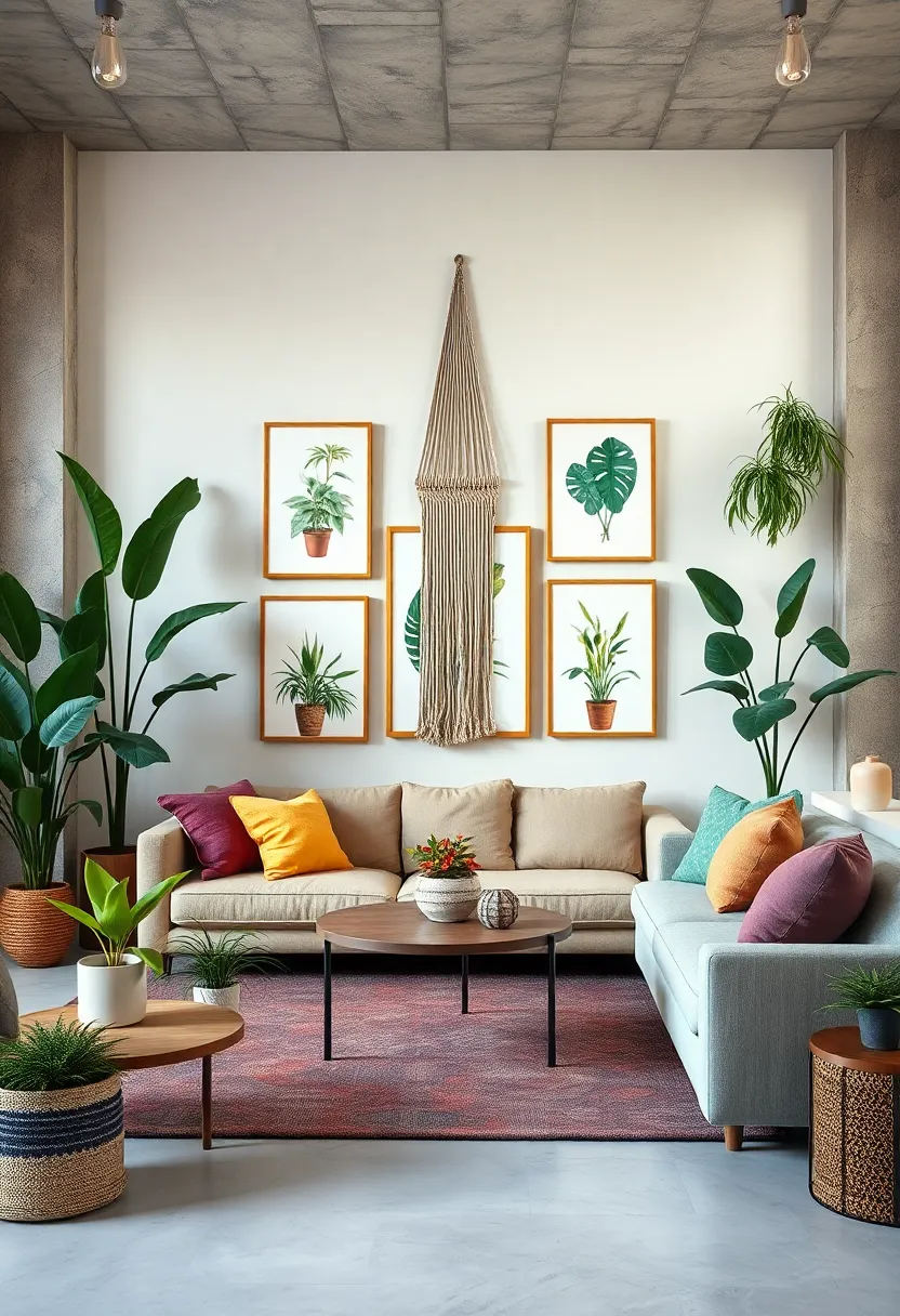 Creating a Gallery Wall‌ of Botanical Prints​ and‍ Macramé Art to‍ Celebrate Plant Life in a ⁢Contemporary‌ Boho Room