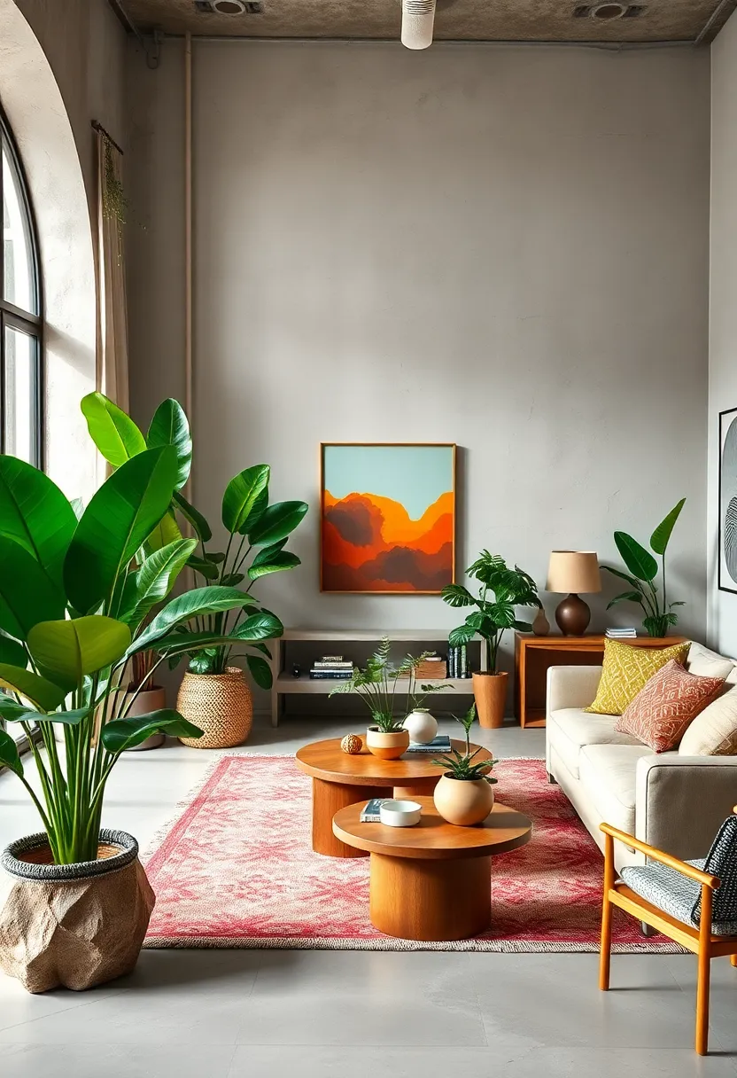 Showcasing Statement⁢ Plants Like Fiddle Leaf ⁣Figs and Monsteras ⁤to Bring ⁤Life to a Modern Boho room