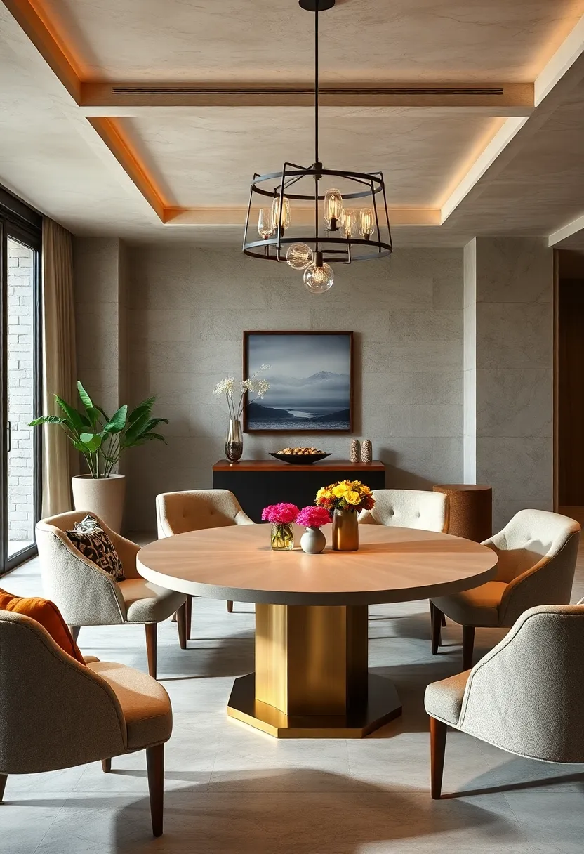 Classic Round Dining Tables Inviting Conversation and Connection Among⁣ Guests