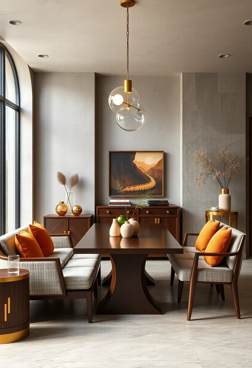 The Visual Contrast of Glossy Brass⁣ Accents​ Against ⁣Matte Wooden Furniture Elements