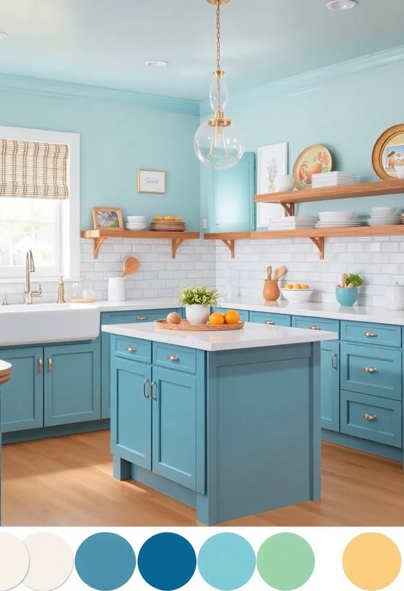 Embracing ⁣Serenity Through ⁤Cool ocean Hues in ⁣Kitchen Spaces