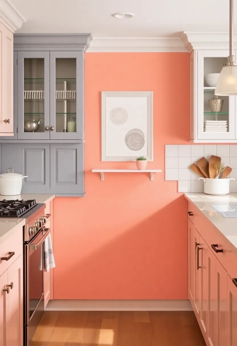 Sunset ​Inspirations: Warm Coral and Peach Tones for ⁣Kitchen Walls