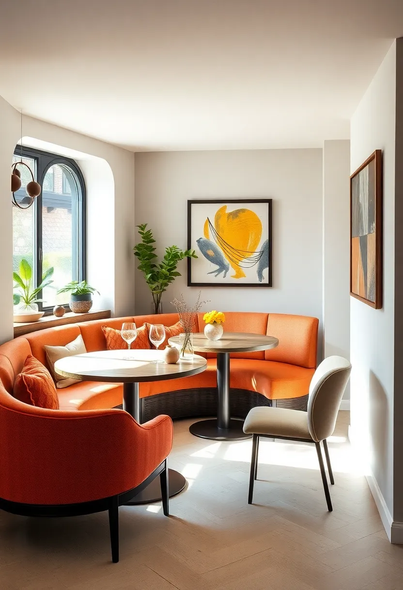 Compact Circular Tables: Choose ‌round tables to facilitate conversation and fit snugly into tight corners