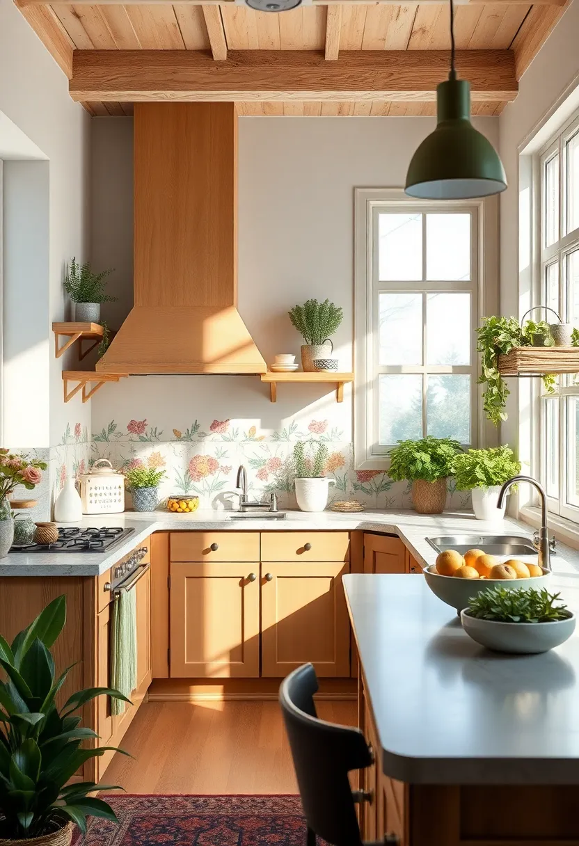 Handpainted‍ Floral⁣ Tiles Adding Delicate Color And⁢ Texture To Cottage Kitchen Backsplash ​Areas