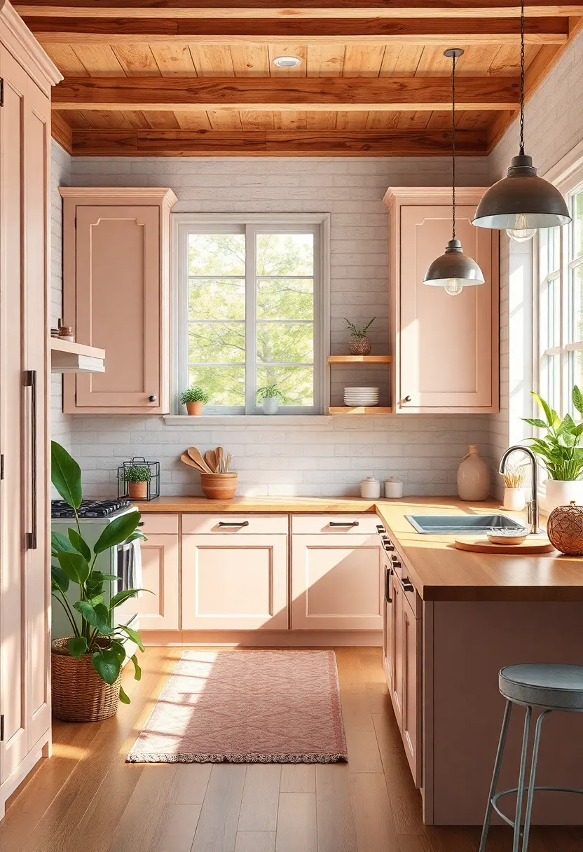 Soft Pastel Cabinetry Inspired By vintage Designs For An Inviting Cottage Kitchen Ambiance