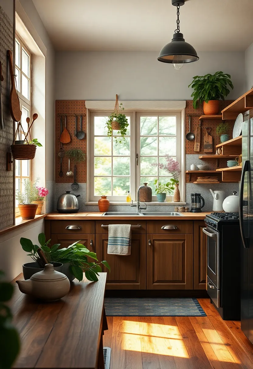 Vintage Kitchen Utensils Hung⁢ On‍ Pegboards To Echo Nostalgic Charm And Practicality