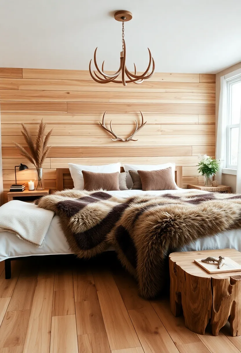 Embrace the warmth of Natural Wood in Your Cabin Bedroom Retreat