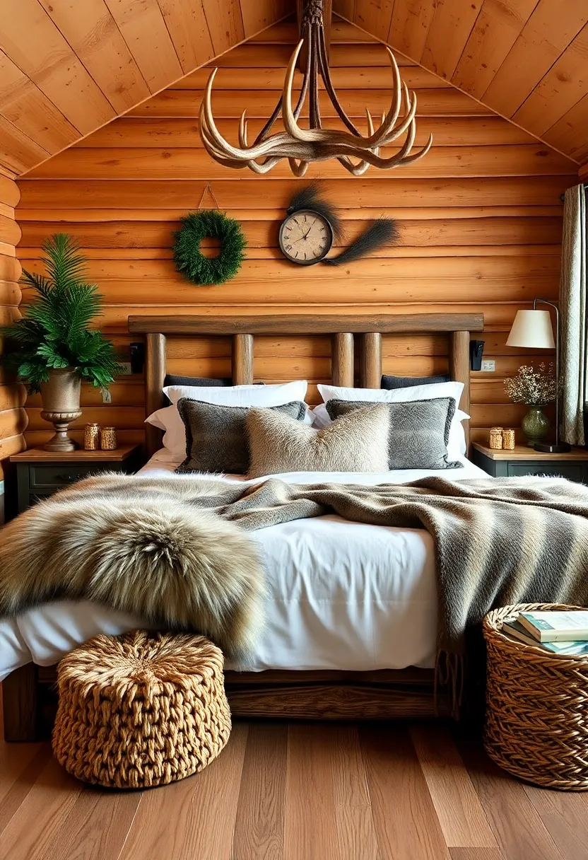 The Beauty of Vintage⁣ Furniture in a Rustic ‍Cabin Bedroom