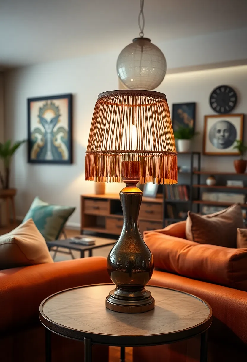 Place⁢ a vintage ⁢lamp ‌with a fringed lampshade ​on a ‌retro-inspired side table ⁢for a nostalgic touch