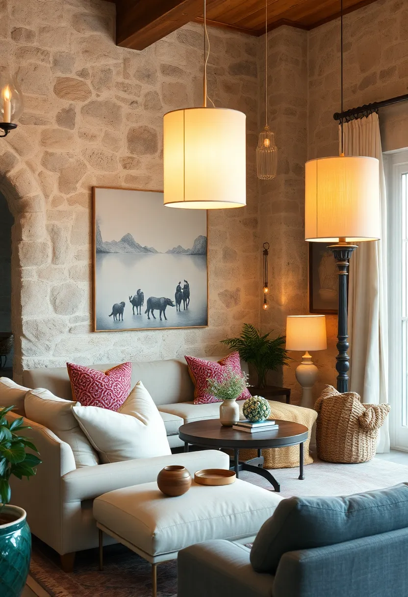 use vintage ⁤lamps with‌ fabric shades in eclectic rooms for⁢ layered warmth⁤ and texture