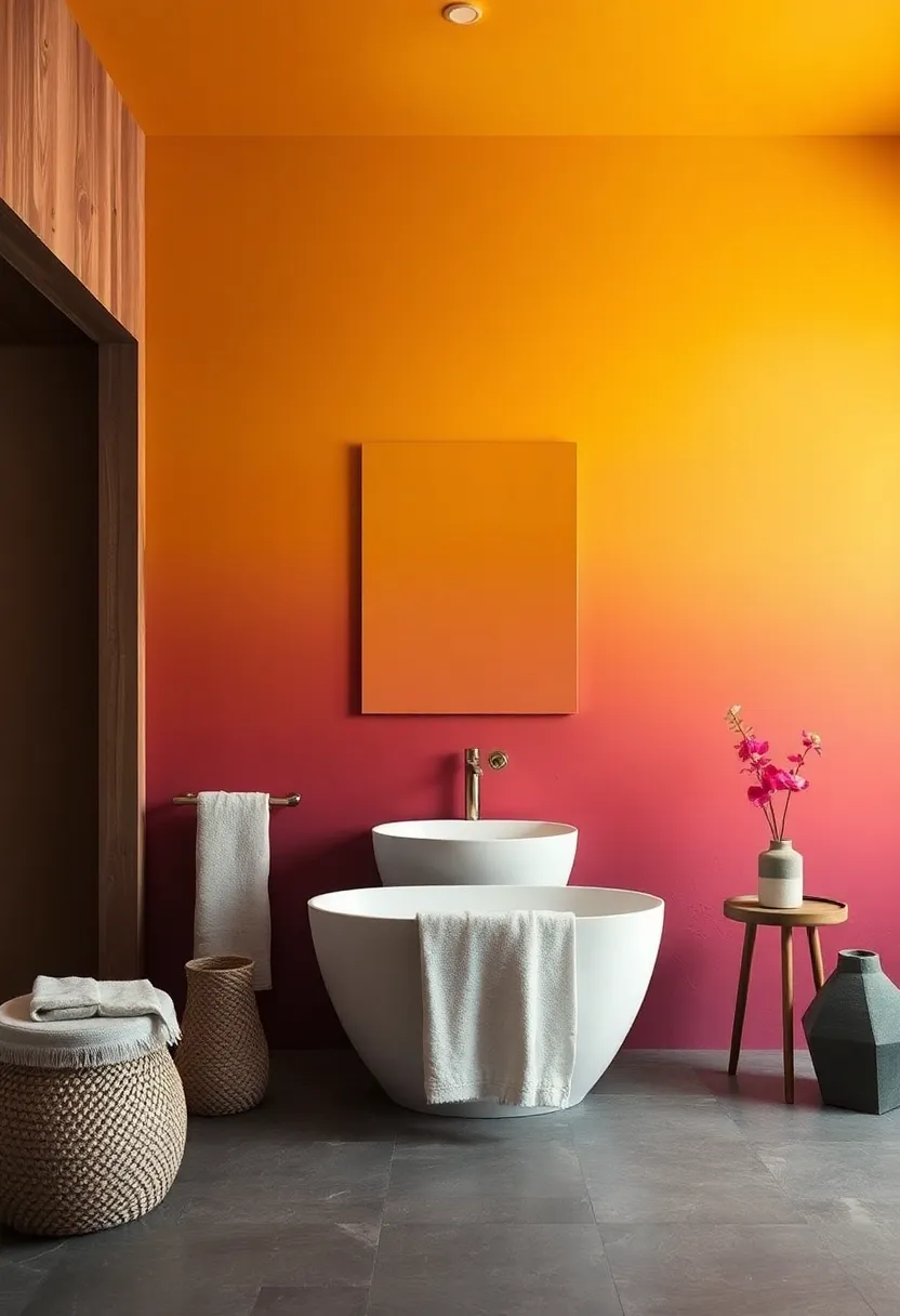 Ombre Painted Walls to Create Depth and Movement