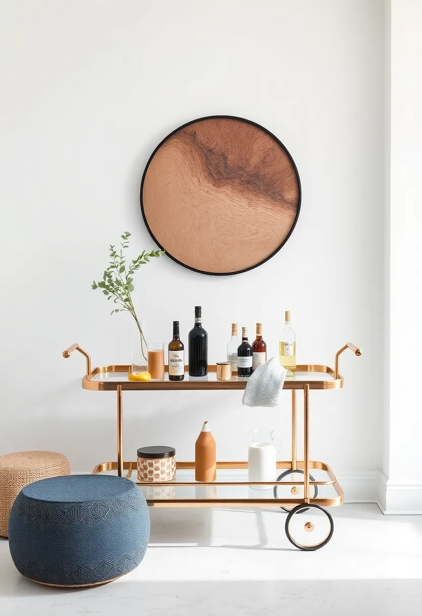 Textures in contrast: Blending Soft and Hard Materials on Your Bar Cart