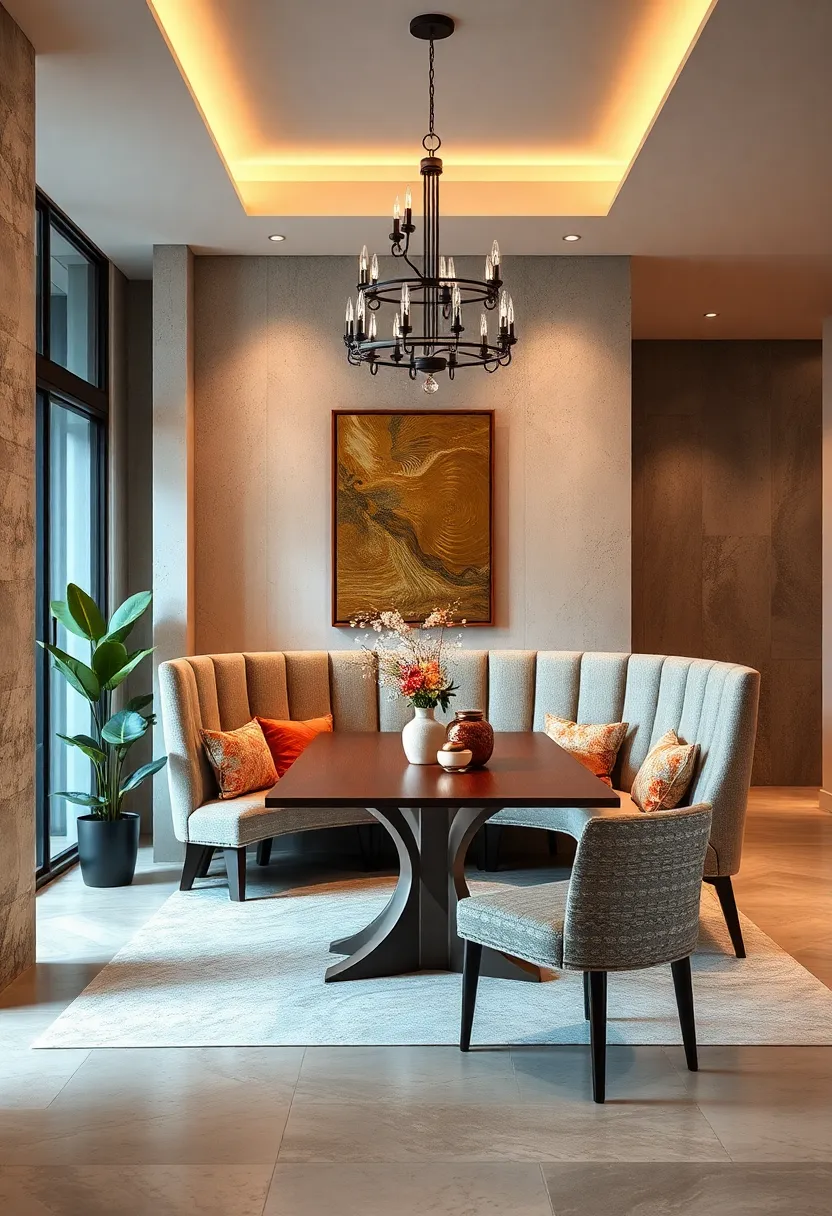 High-backed Bench ⁣with Textured Fabric for ‍Comfortable Seating