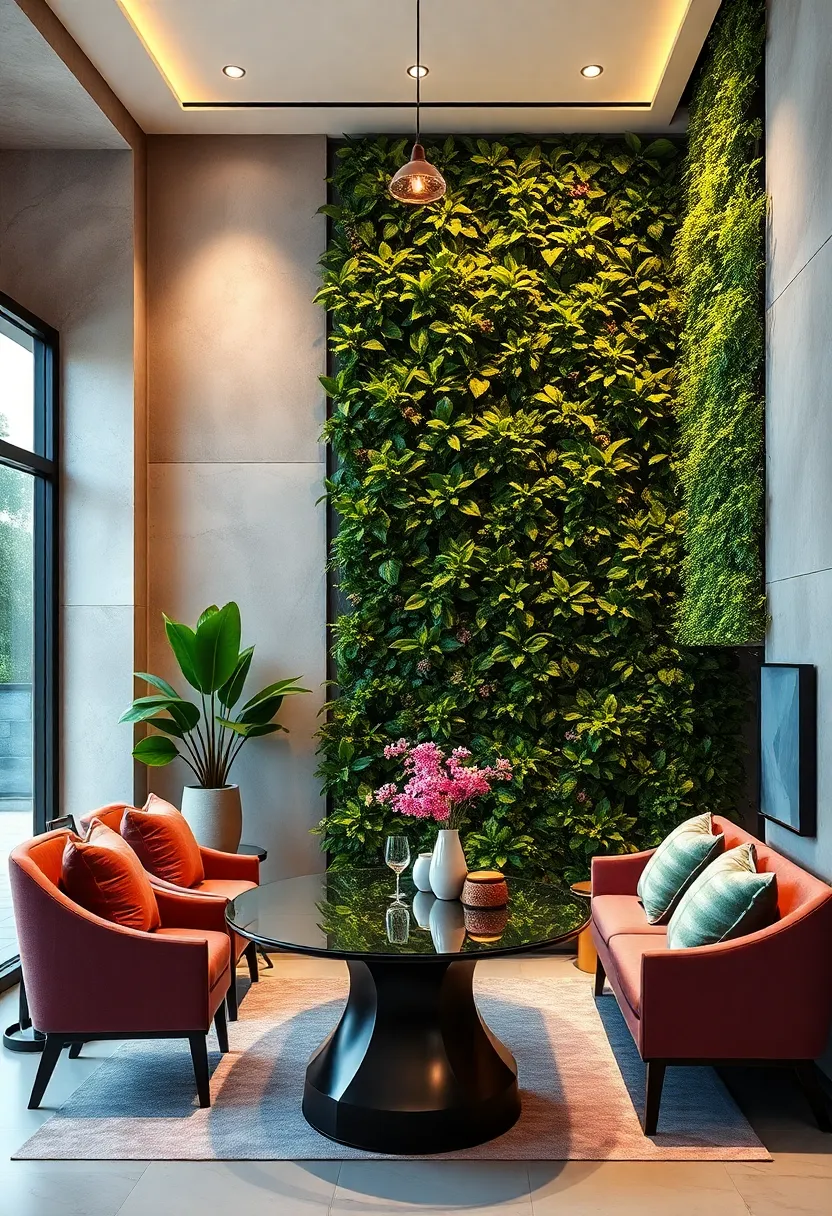 Vertical‌ Garden Wall Adding a Touch of Fresh ‍Greenery