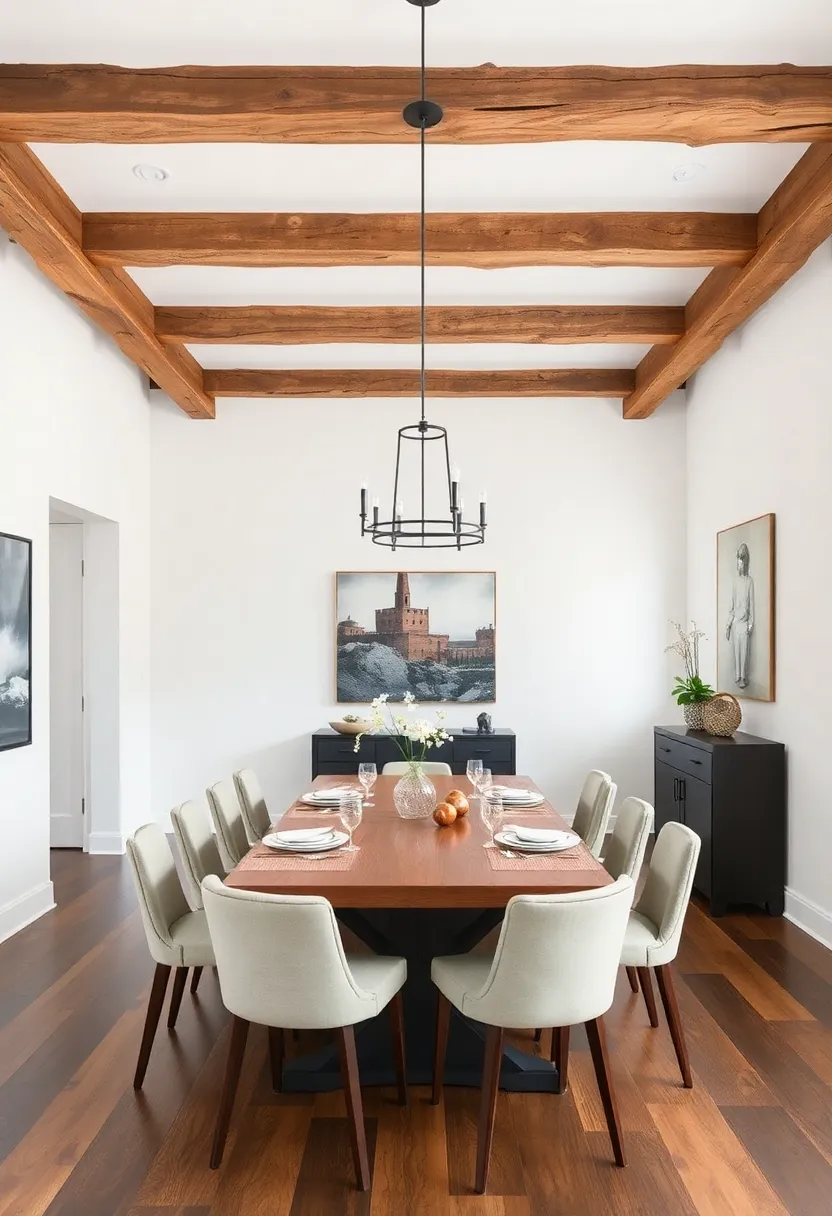 Embrace the industrial: Incorporate raw, rough-hewn beams to achieve an edgy, industrial vibe that stands out