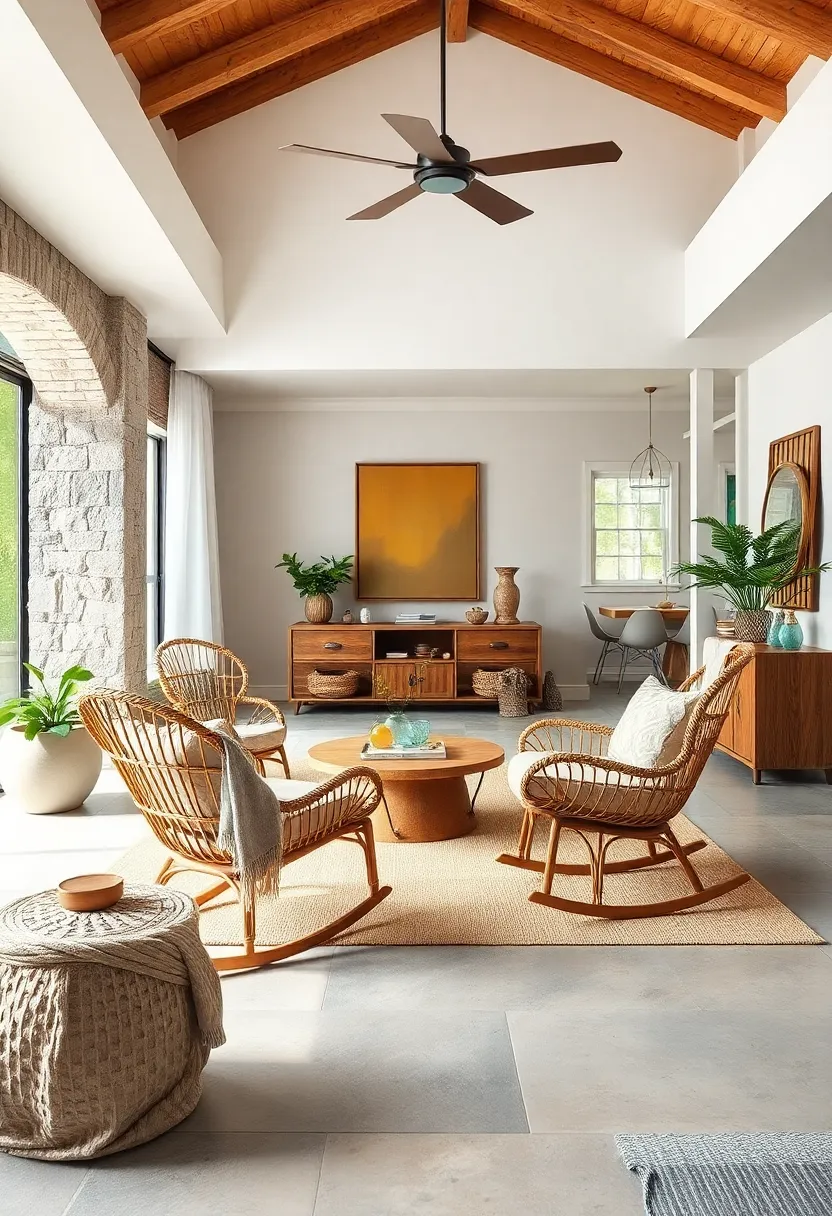 Use Wicker Rocking Chairs as a‍ cozy, Stylish Focal Point in the Living Room