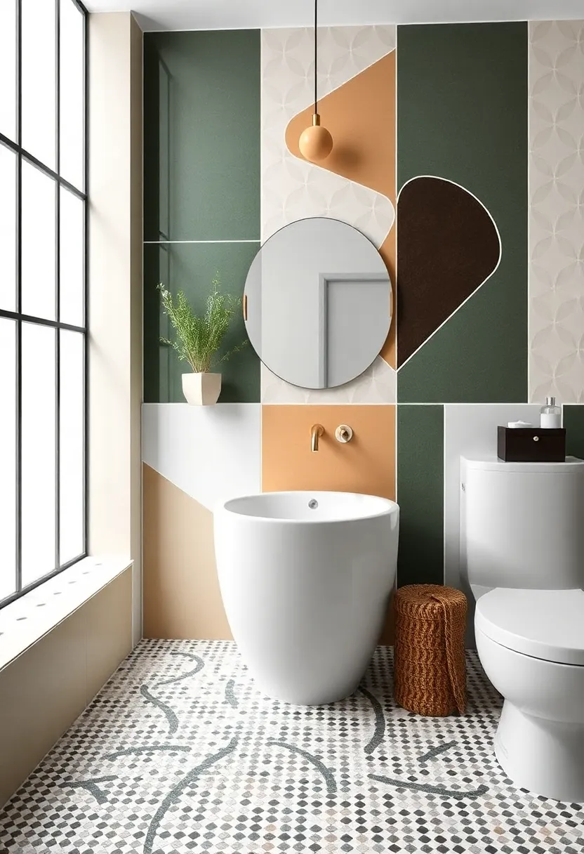 Bold Geometric Shapes: Adding ⁤Character with Distinctive Mosaic Tile Designs