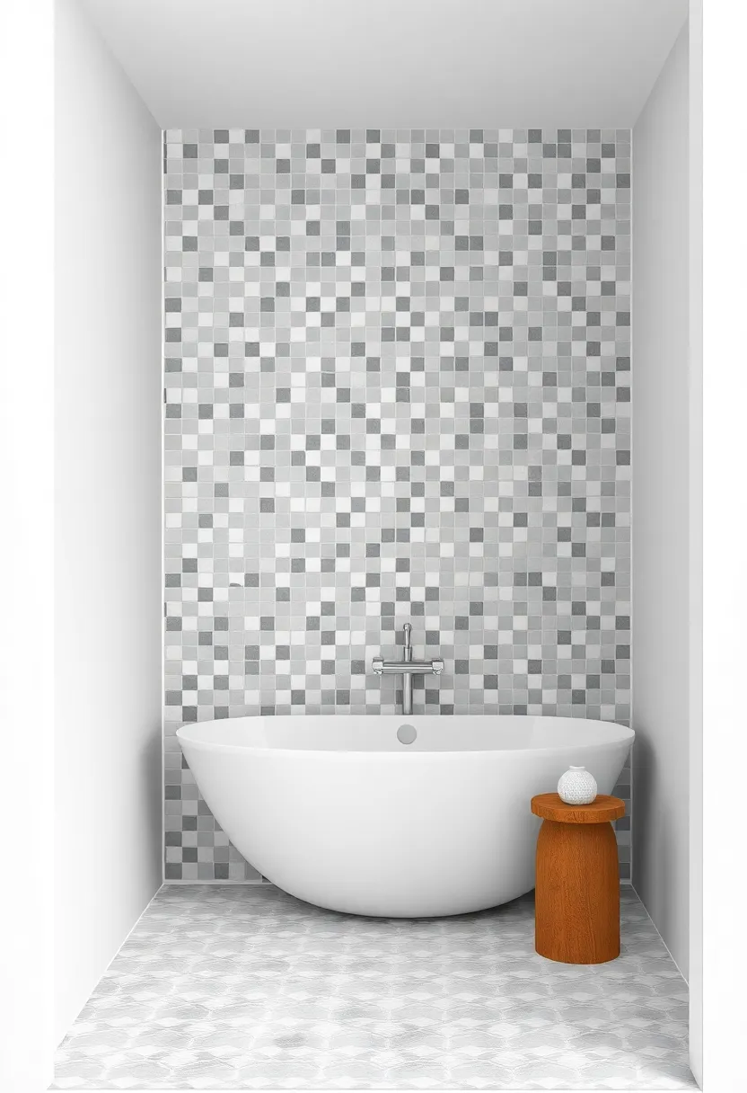 Embracing Minimalism: Simple‍ Mosaic Patterns for a Sleek, Modern Bathroom