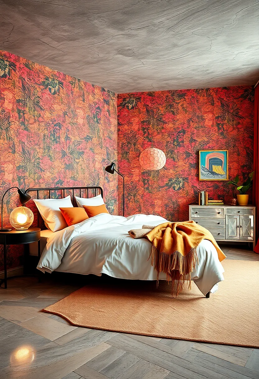 The Influence of Psychedelic 70s Color Palettes in Creating a Dynamic‍ Bedroom Atmosphere