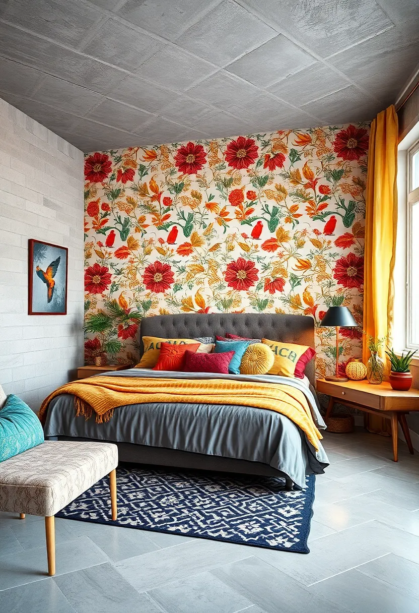 Mixing Patterns Intentionally to create a Vibrant⁢ Yet Cohesive Retro ⁢Bedroom Look