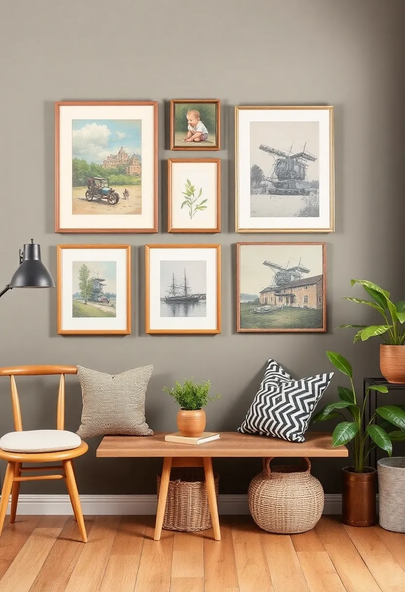 Eclectic wall Art: Blending Vintage Paintings, Prints, and Modern Displays