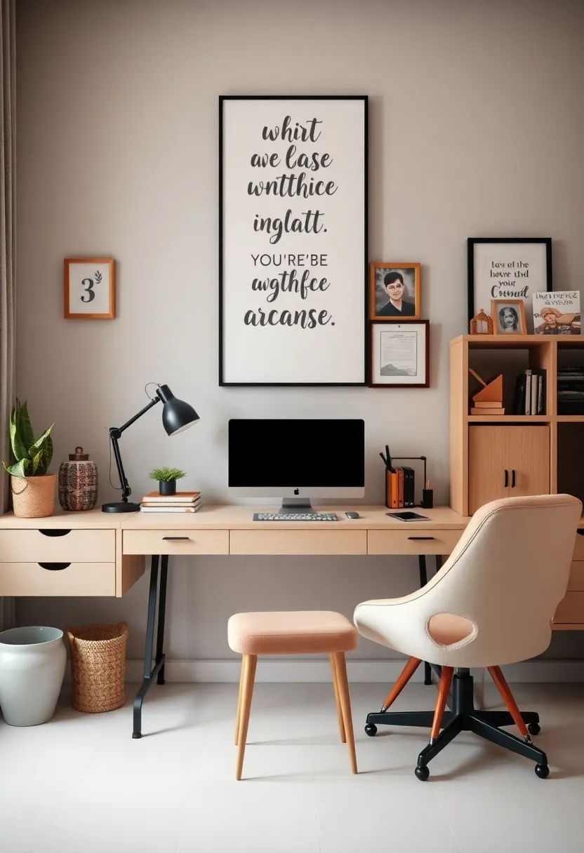 Set ‍Up a‍ Writing Desk: ⁢Create an inspiring ​workspace where eclectic decor ​and quotes motivate creativity, ⁢blurring the​ line between work and play