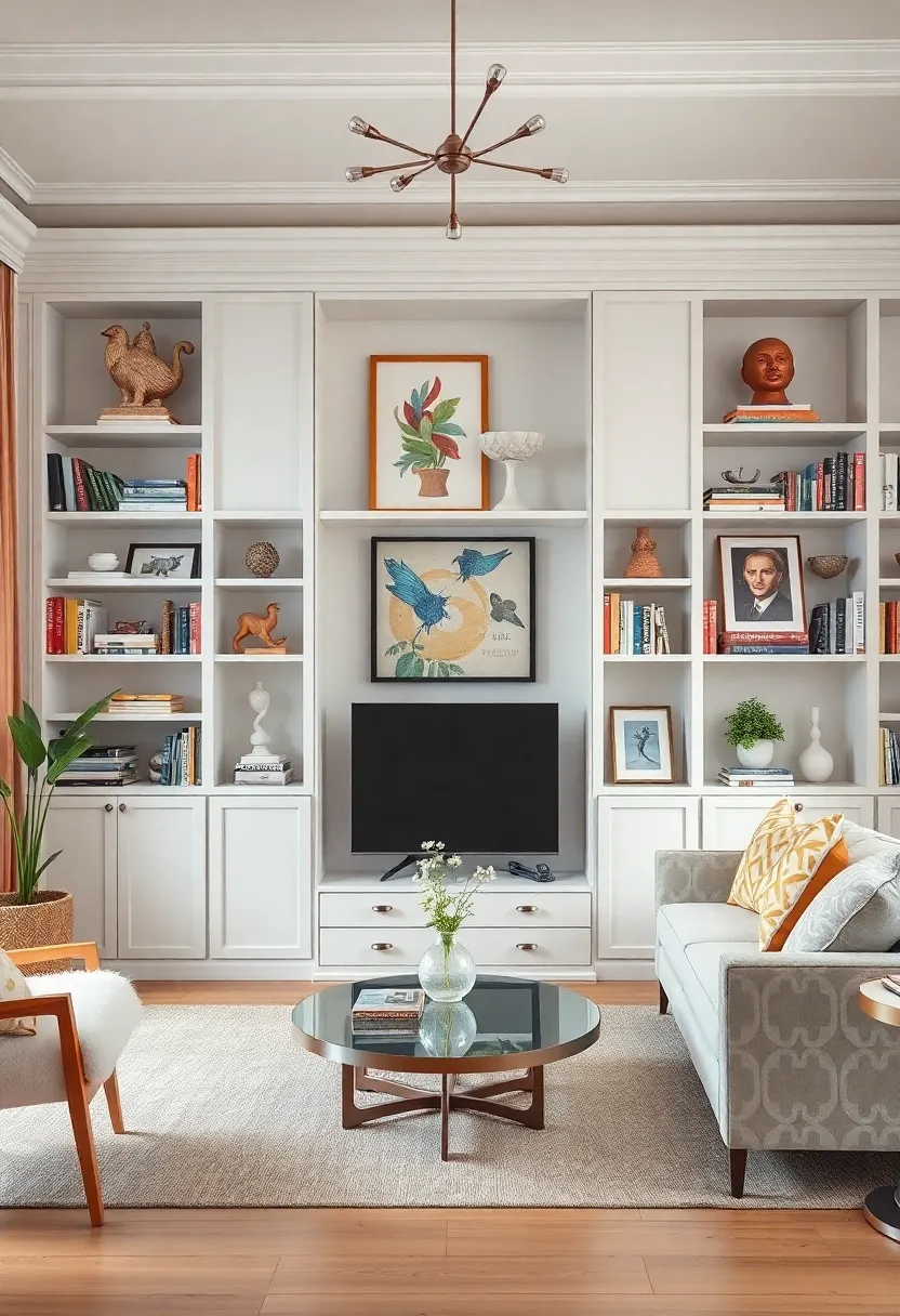 unique Bookcases: Select or build bookcases with artistic flair, showcasing not just books, but also art pieces and collectibles for an eclectic display